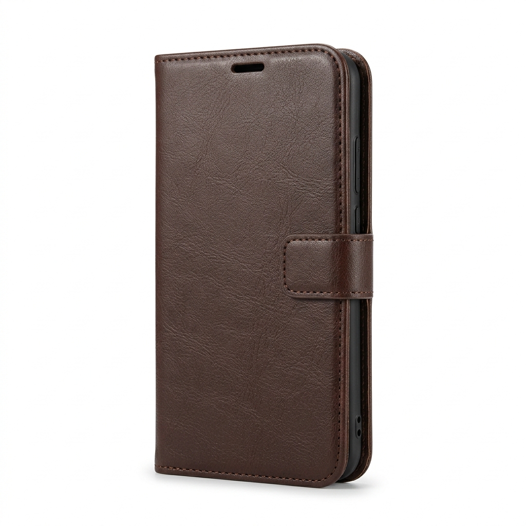 Leather Flip Wallet Case Universal 6.7"